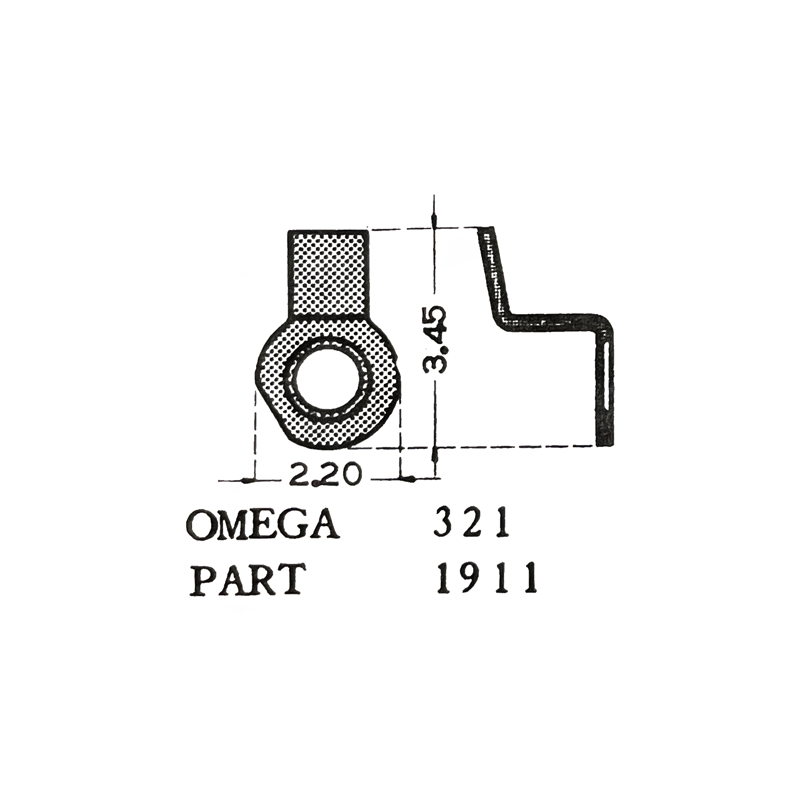 Omega® Case Clamp, calibre: 321, case numbers: 105001, 105004, 105005, 14364, 1450005, 145005, 1450006, 145006, 14904, 6114, 6124, 6148