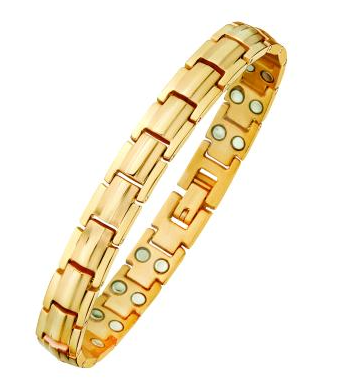 Men's Gold Plated 9mm Magnetic Bracelet
