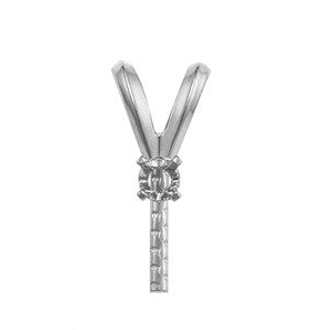 Rabbit Ear Pendant Hanger with 5 pt. setting with post - 14KY