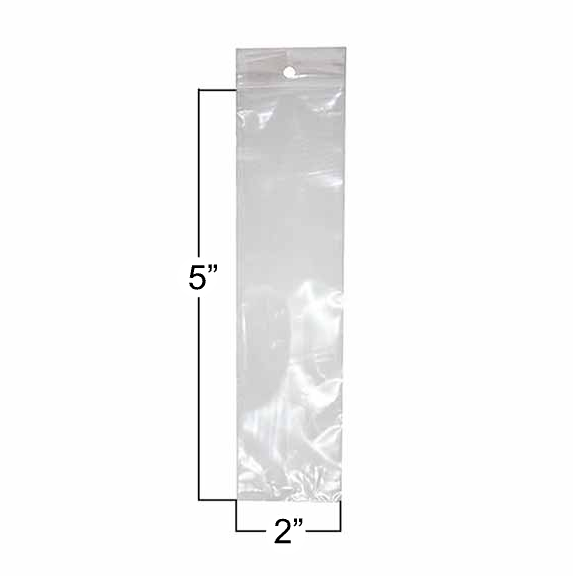 Clear "Mini-Grip" Zippak Bags - 2 x 5 Regular Weight
