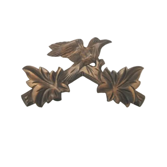 Bird Top Carving For Cuckoo Clocks 8 Inch