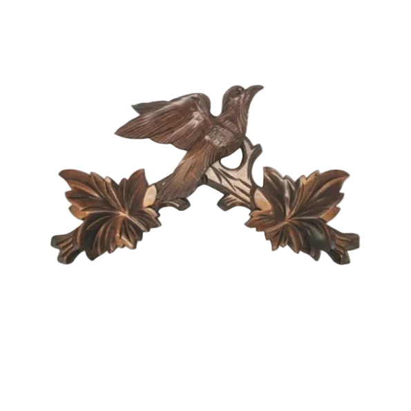 Bird Top Carving For Cuckoo Clocks 14 Inch