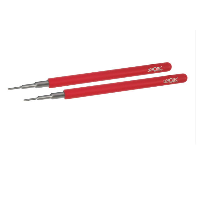 Horotec Pair of Hand Levers, length 105 mm, tips 2.50 mm, for Sweep Seconds Hands and Small Counter Hands