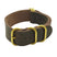 StrapsCo Soft Leather Nato Strap with Solid Bronze Rings in Dark Brown NT.2.bz 