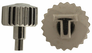 Tissot® Crown (Waterproof, threaded), fits tubes T358.014, T358.015, case numbers: P353, P362, P453, P462, part number for the crown is T350.193 or T350006341