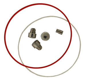 Tissot® Repair Kit, contains: 1 tube, 1 steel crown, 2 steel pushers, 1 crystal, and 1 back gasket (replaces crown T350.556), case numbers: J378, J478