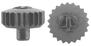 Tissot® Crown (Mido® Style) TI-TIS21, steel, medium pipe, fits a stem tap 0.90 mm