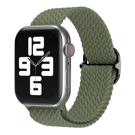 a.ny6.11b Dark Green StrapsCo Braided Stretch Band Strap for Apple Watch 38mm 40mm 41mm 42mm 44mm 45mm 49mm