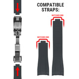 cl.rx2 Infographic StrapsCo Replacement Stainless Steel Deployant Clasp For Rolex 16mm