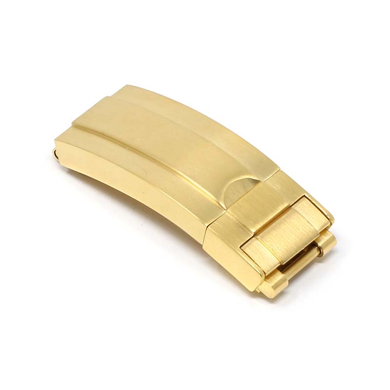 cl.rx2 .yg Main Yellow Gold StrapsCo Replacement Stainless Steel Deployant Clasp For Rolex 16mm