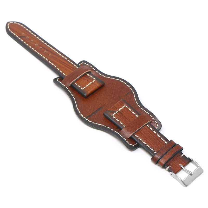 Db1.9 Mahogany Main StrapsCo DASSARI Analogue Vintage Leather Bund Strap