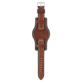 Db1.9 Mahogany Upright StrapsCo DASSARI Analogue Vintage Leather Bund Strap