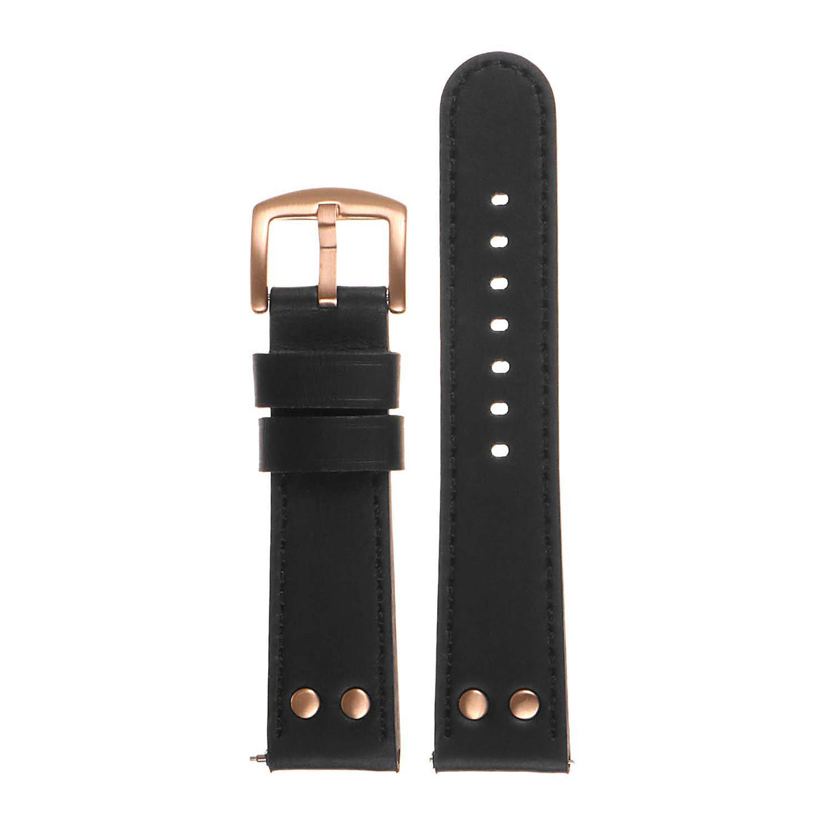 Ds15.1.rg Dassari Leather In Black W Rose Gold Buckle 3