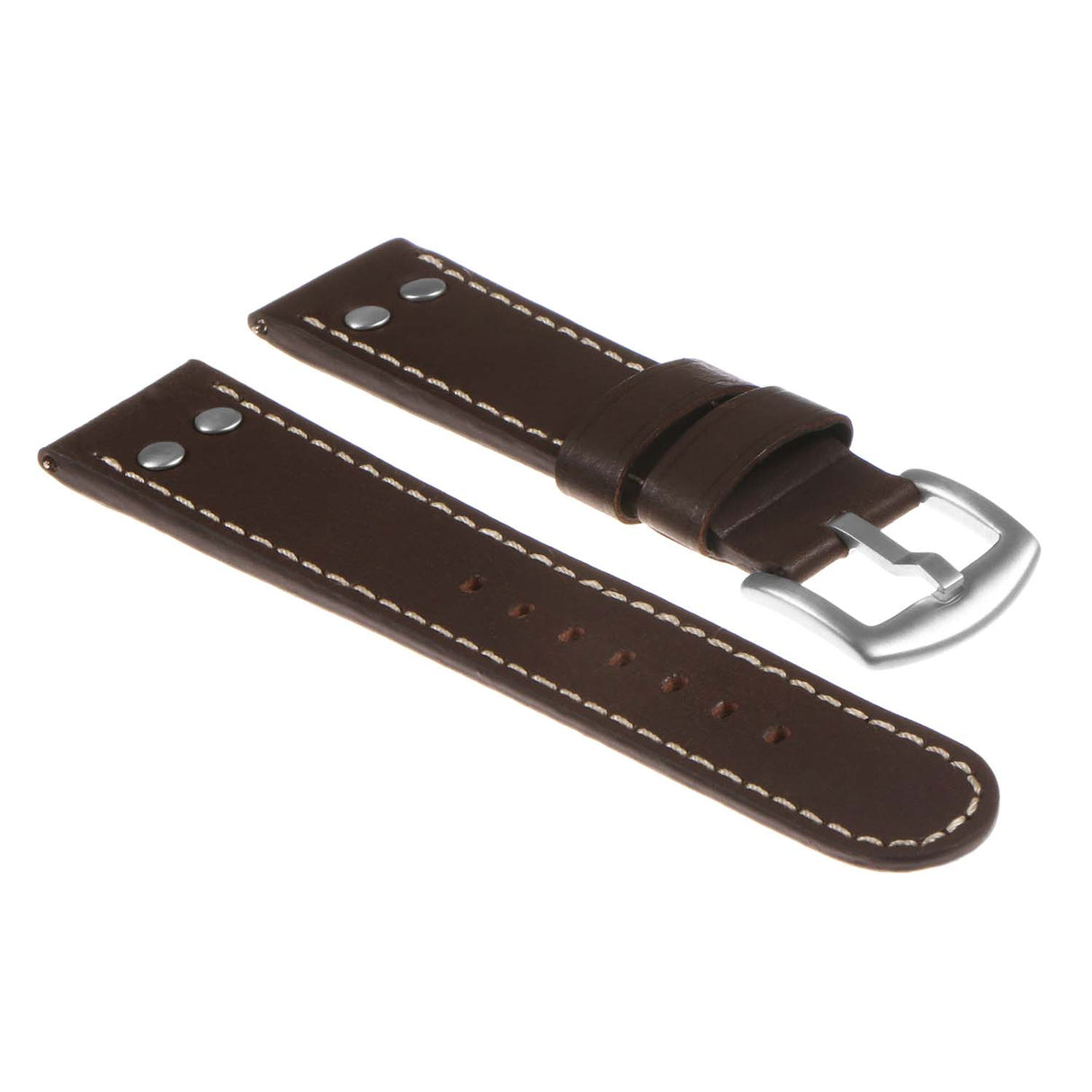 Ds15.2 Dassari Leather Strap In Brown