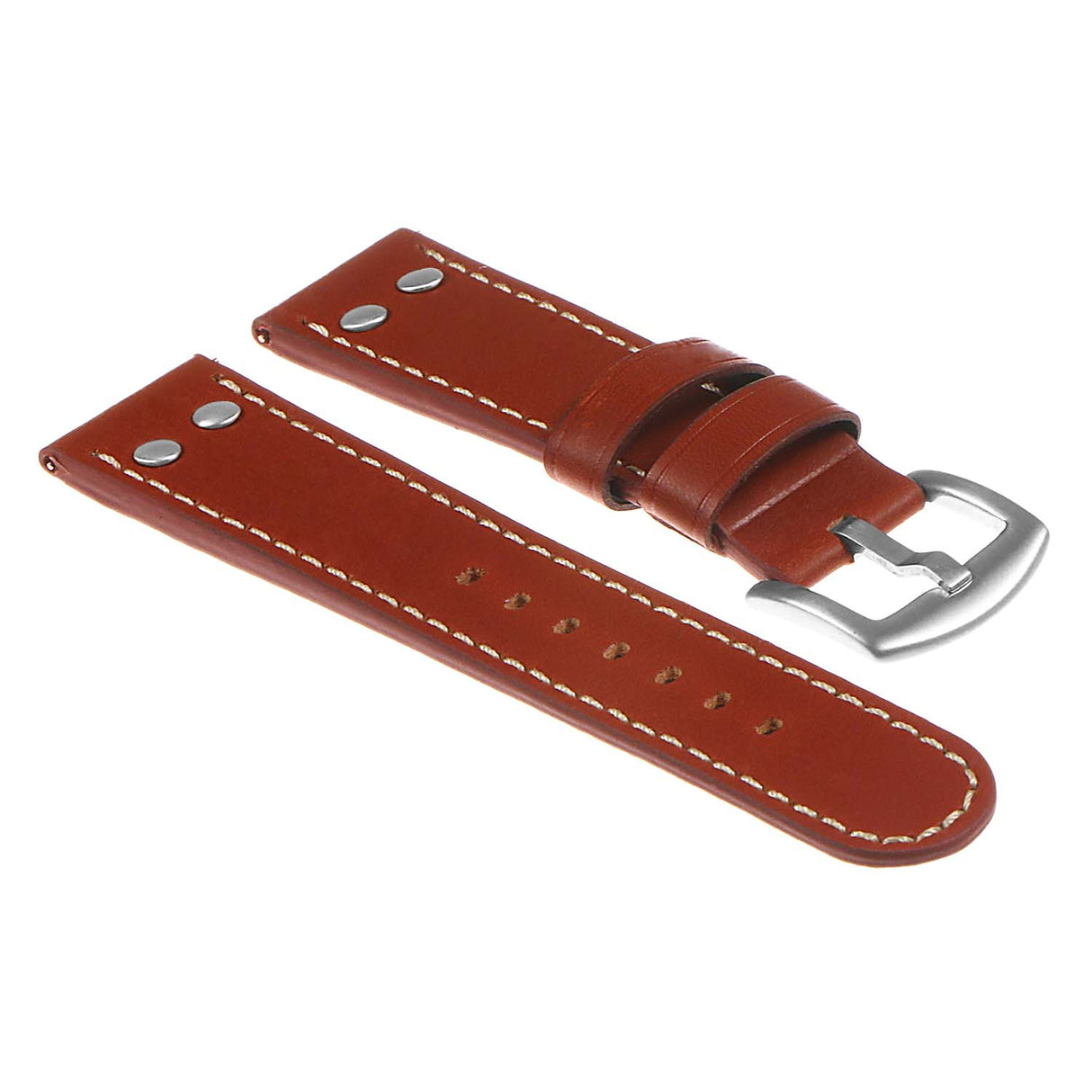 Ds15.8 Dassari Leather Strap In Rust