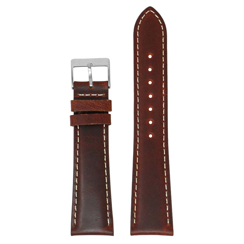 ds18.9 Main Rust DASSARI Classic Vintage Leather Watch Band Strap 18mm 19mm 20mm 21mm 22mm