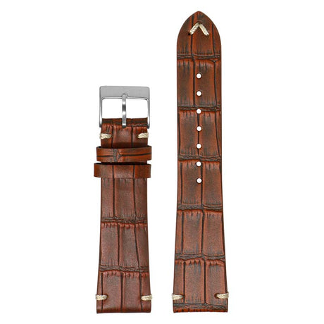 ds20.3 Main Tan DASSARI Vintage Alligator Leather Watch Band Strap 18mm 19mm 20mm 21mm 22mm 24mm