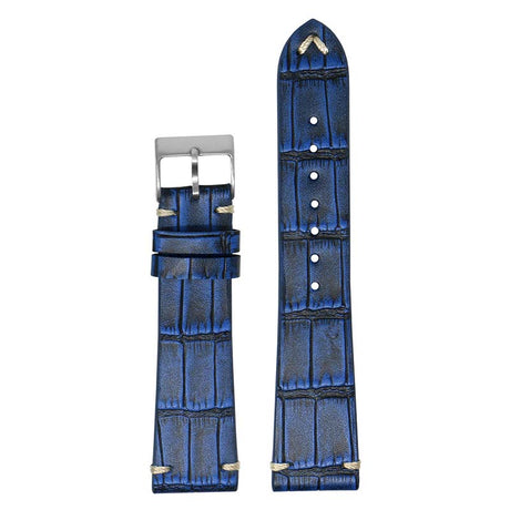 ds20.5 Main Blue DASSARI Vintage Alligator Leather Watch Band Strap 18mm 19mm 20mm 21mm 22mm 24mm