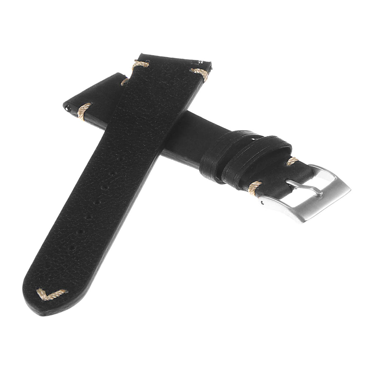 Ds8.1 Vintage Leather Strap In Black 2