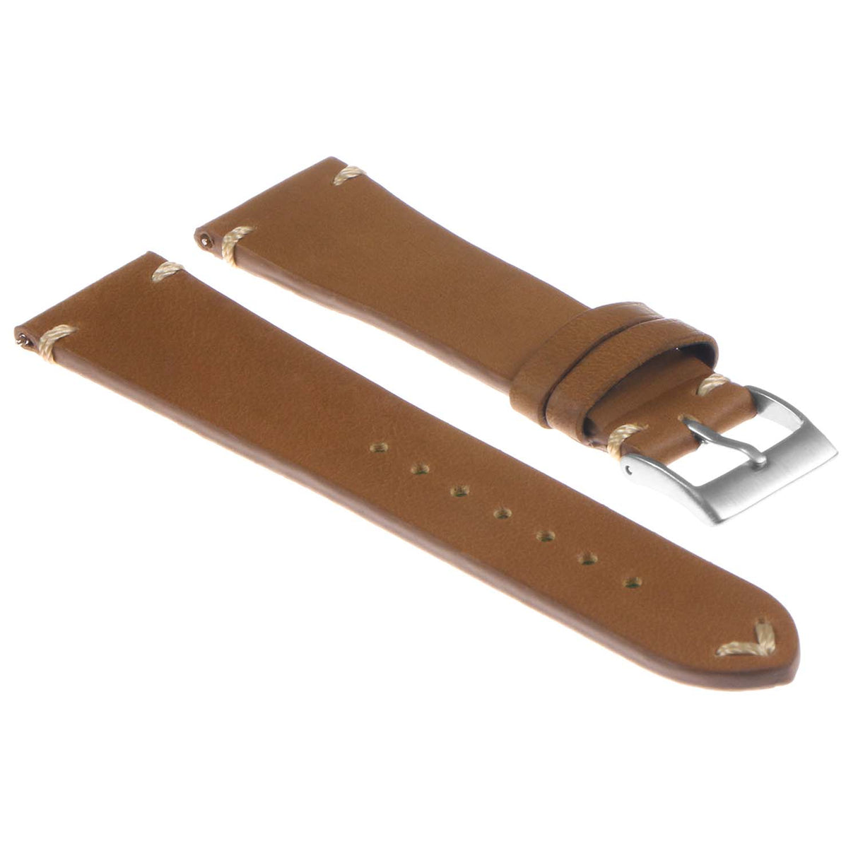 Ds8.17 Vintage Leather Strap In Beige