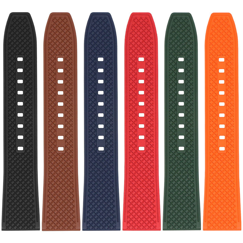 fk10 All Color StrapsCo DASSARI Textured FKM Rubber Strap w Curved Ends