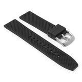 fk10.1 Black Angle StrapsCo DASSARI Textured FKM Rubber Strap w Curved Ends