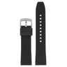 fk10.1 Black Main StrapsCo DASSARI Textured FKM Rubber Strap w Curved Ends