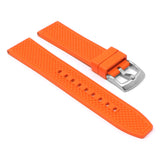 fk10.12 Orange Angle StrapsCo DASSARI Textured FKM Rubber Strap w Curved Ends