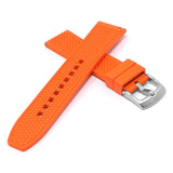 fk10.12 Orange Cross StrapsCo DASSARI Textured FKM Rubber Strap w Curved Ends