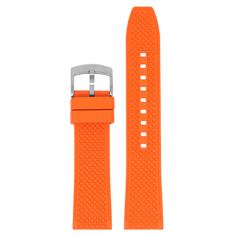 fk10.12 Orange Main StrapsCo DASSARI Textured FKM Rubber Strap w Curved Ends