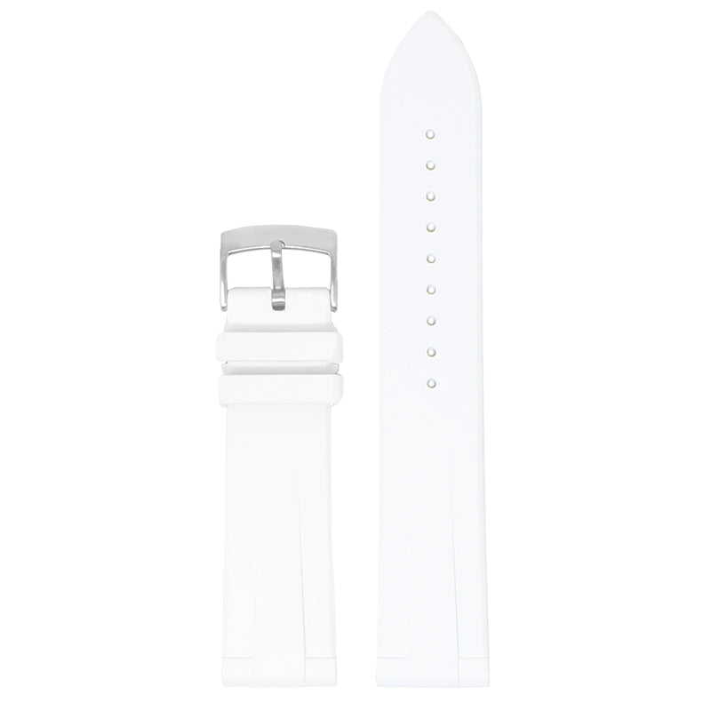 fk12.22 Up White DASSARI T Line FKM Rubber Watch Band Strap 20mm 22mm