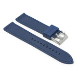 fk16.5.5 Angle Blue DASSARI Saffiano Leather FKM Hybrid Watch Band Strap 20mm 22mm