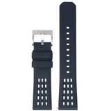 fk17.1 Up Black DASSARI Flex Perforated FKM Rubber Watch Band Strap 20mm 22mm