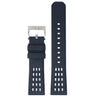 fk17.1 Up Black DASSARI Flex Perforated FKM Rubber Watch Band Strap 20mm 22mm