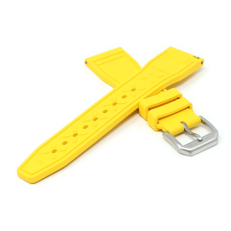 fk18.10 Cross Yellow DASSARI Aviator FKM Rubber Pilot Watch Band Strap 20mm 21mm 22mm