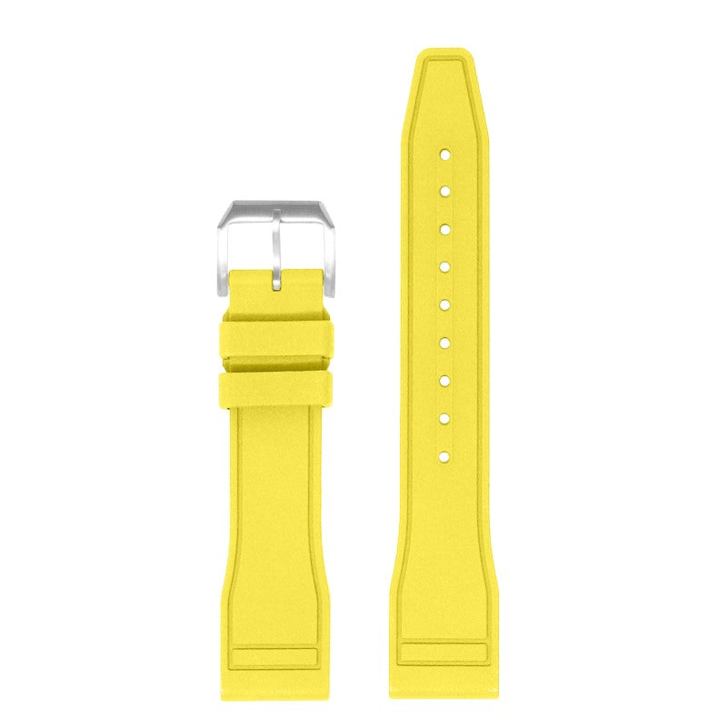 fk18.10.bs Up Yellow DASSARI Aviator FKM Rubber Pilot Watch Band Strap 20mm 21mm 22mm