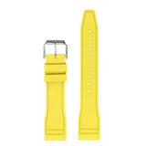 fk18.10.ps Up Yellow DASSARI Aviator FKM Rubber Pilot Watch Band Strap 20mm 21mm 22mm