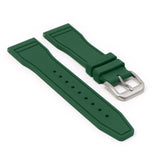 fk18.11 Angle Green DASSARI Aviator FKM Rubber Pilot Watch Band Strap 20mm 21mm 22mm