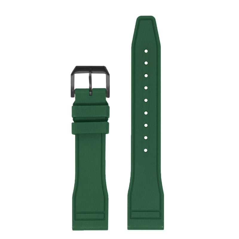 fk18.11.mb Up Green DASSARI Aviator FKM Rubber Pilot Watch Band Strap 20mm 21mm 22mm