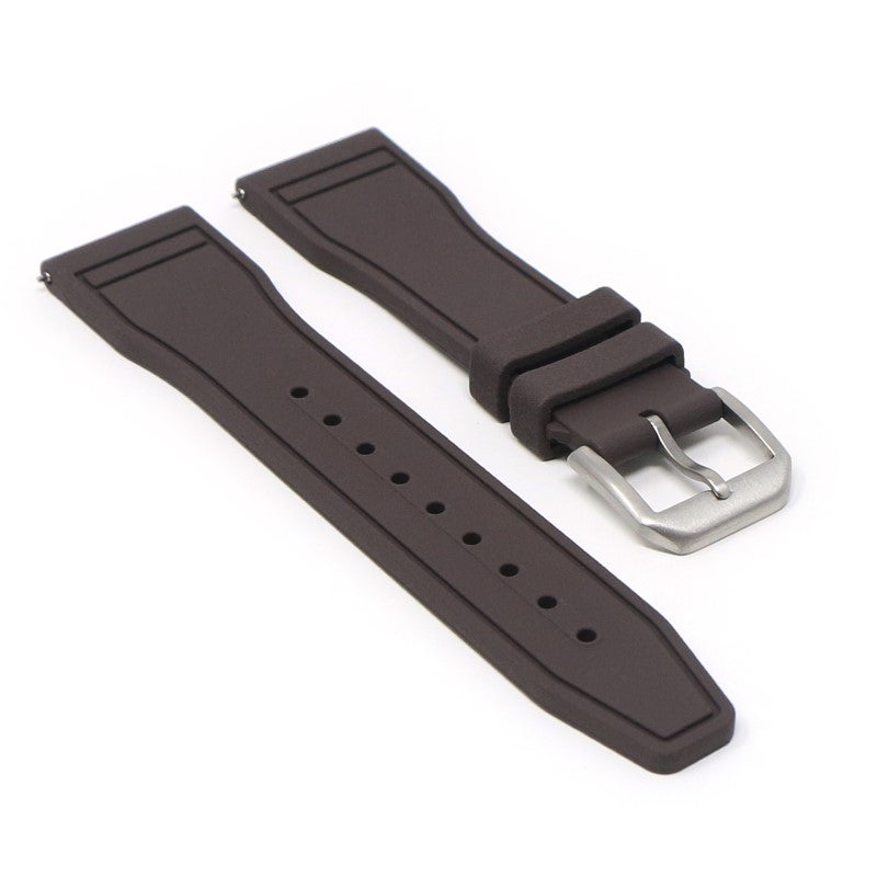 fk18.2 Angle Brown DASSARI Aviator FKM Rubber Pilot Watch Band Strap 20mm 21mm 22mm