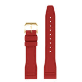 fk18.6.yg Up Red DASSARI Aviator FKM Rubber Pilot Watch Band Strap 20mm 21mm 22mm