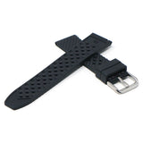 fk3.1 Cross Black DASSARI Textured FKM Rubber Watch Band 18mm 20mm 22mm 24mm Quick Release Strap