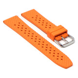 fk3.12 Angle Orange DASSARI Textured FKM Rubber Watch Band 18mm 20mm 22mm 24mm Quick Release Strap