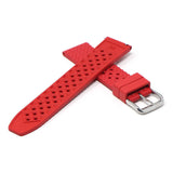 fk3.6 Cross Red DASSARI Textured FKM Rubber Watch Band 18mm 20mm 22mm 24mm Quick Release Strap