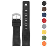 fk7 Gallery Black Rugged FKM Rubber Sport Strap StrapsCo Silicone Rubber Band