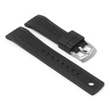 fk7.1 Angle Black Rugged FKM Rubber Sport Strap StrapsCo Silicone Rubber Band