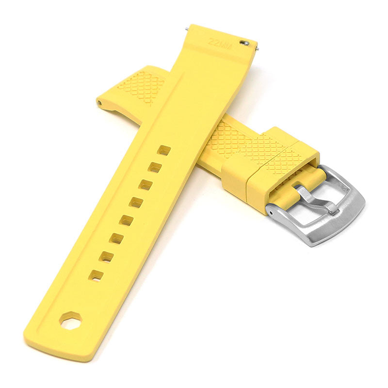 Fk7.10 Cross Yellow Rugged FKM Rubber Sport Strap StrapsCo Silicone Rubber Band