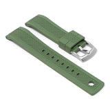 Fk7.11 Angle Green Rugged FKM Rubber Sport Strap StrapsCo Silicone Rubber Band