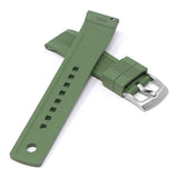 Fk7.11 Cross Green Rugged FKM Rubber Sport Strap StrapsCo Silicone Rubber Band