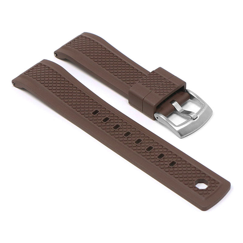 fk7.2 Angle Brown Rugged FKM Rubber Sport Strap StrapsCo Silicone Rubber Band